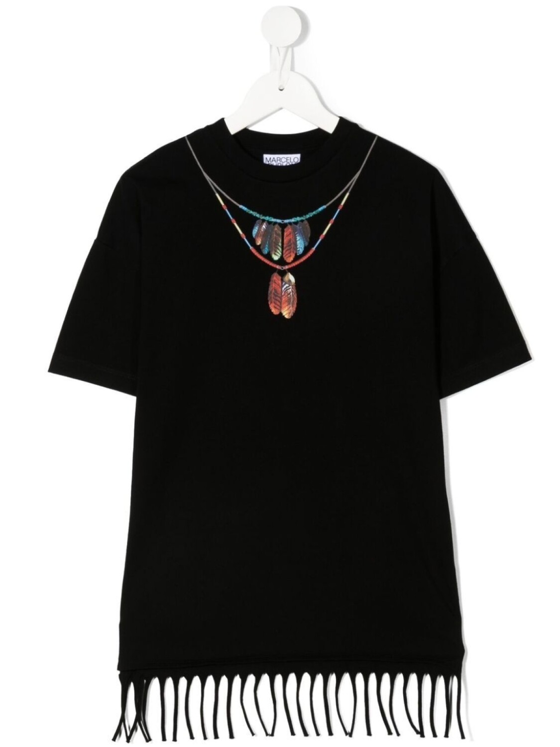 

Marcelo Burlon County Of Milan Kids платье с бахромой и принтом, черный