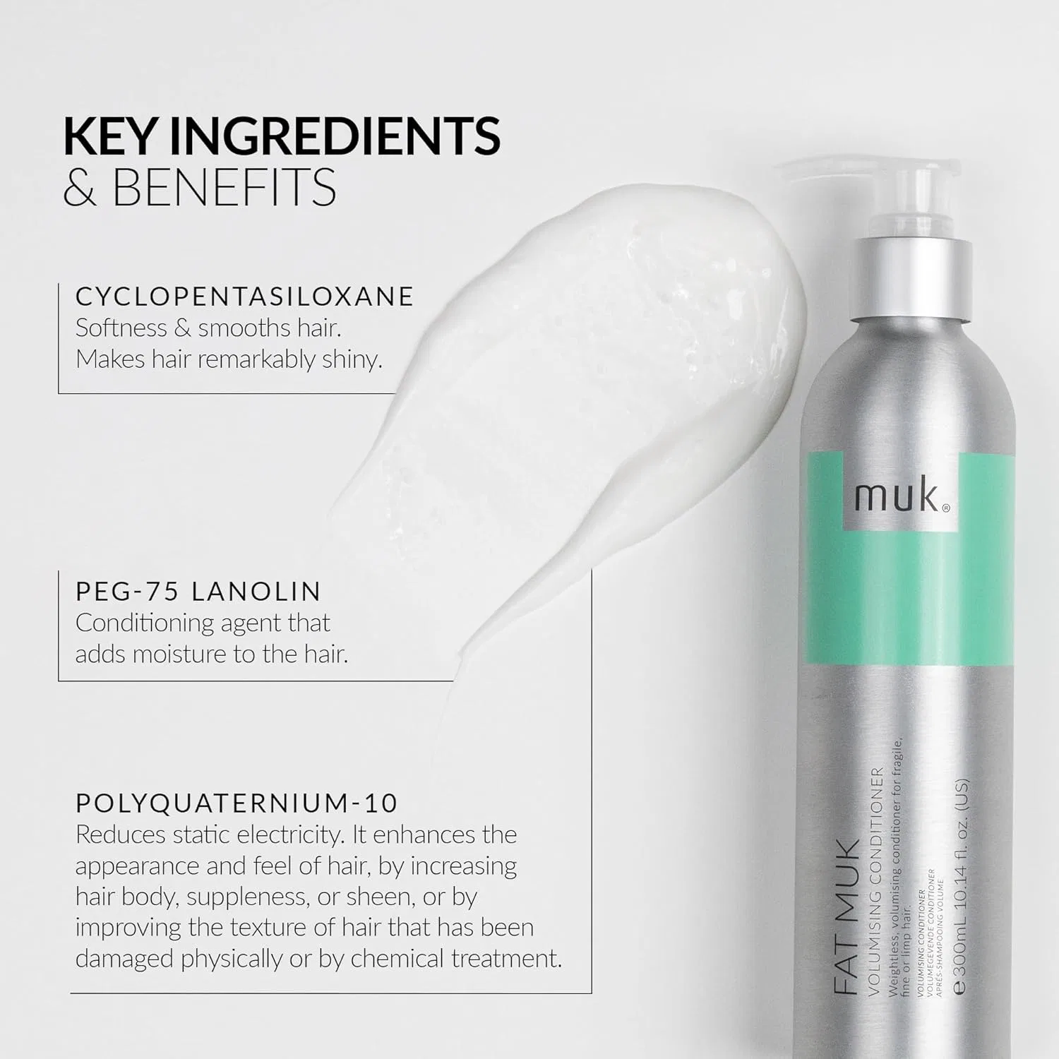 Кондиционер для объема Fat Muk Volumising Conditioner 300 мл Muk — фото 4
