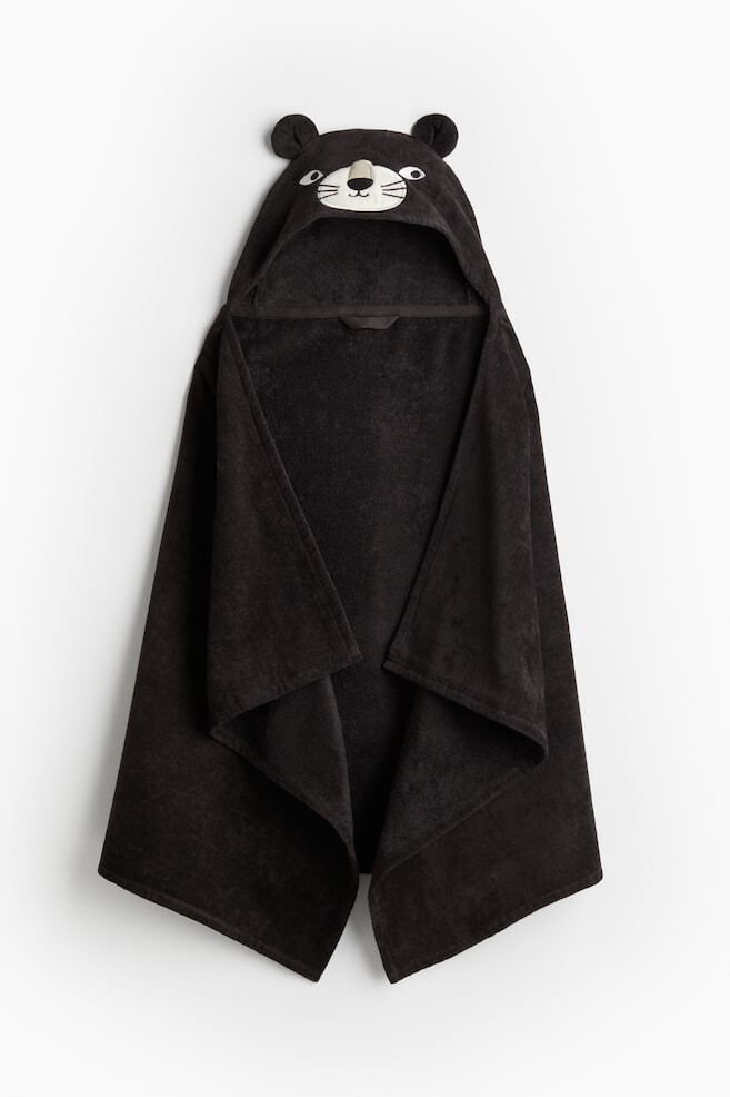 

Банное полотенце с капюшоном H&M, 70x130 см, черный