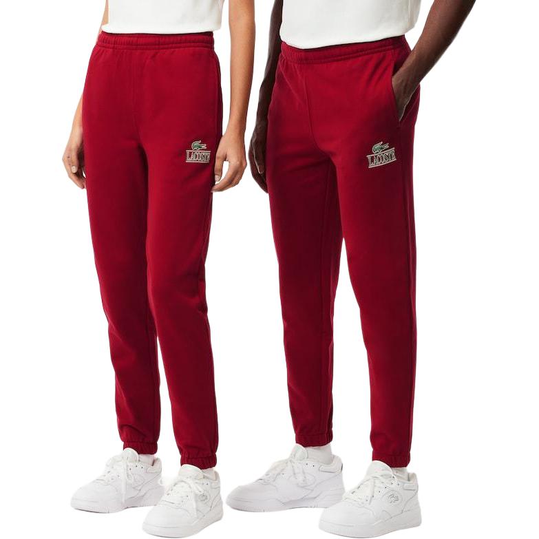 Вязаные спортивные штаты мужские bordeaux LACOSTE, бордовый — фото 3