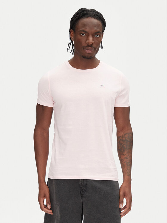 

Облегающая футболка DM0DM04411 Tommy Jeans, розовый