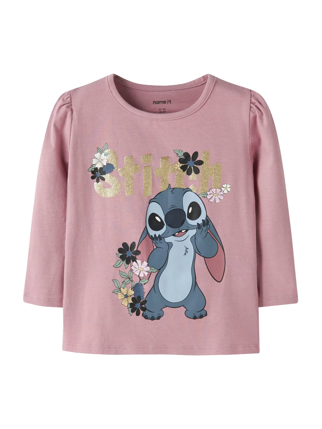 Футболка Name It NMFJina Stitch сиреневого цвета
