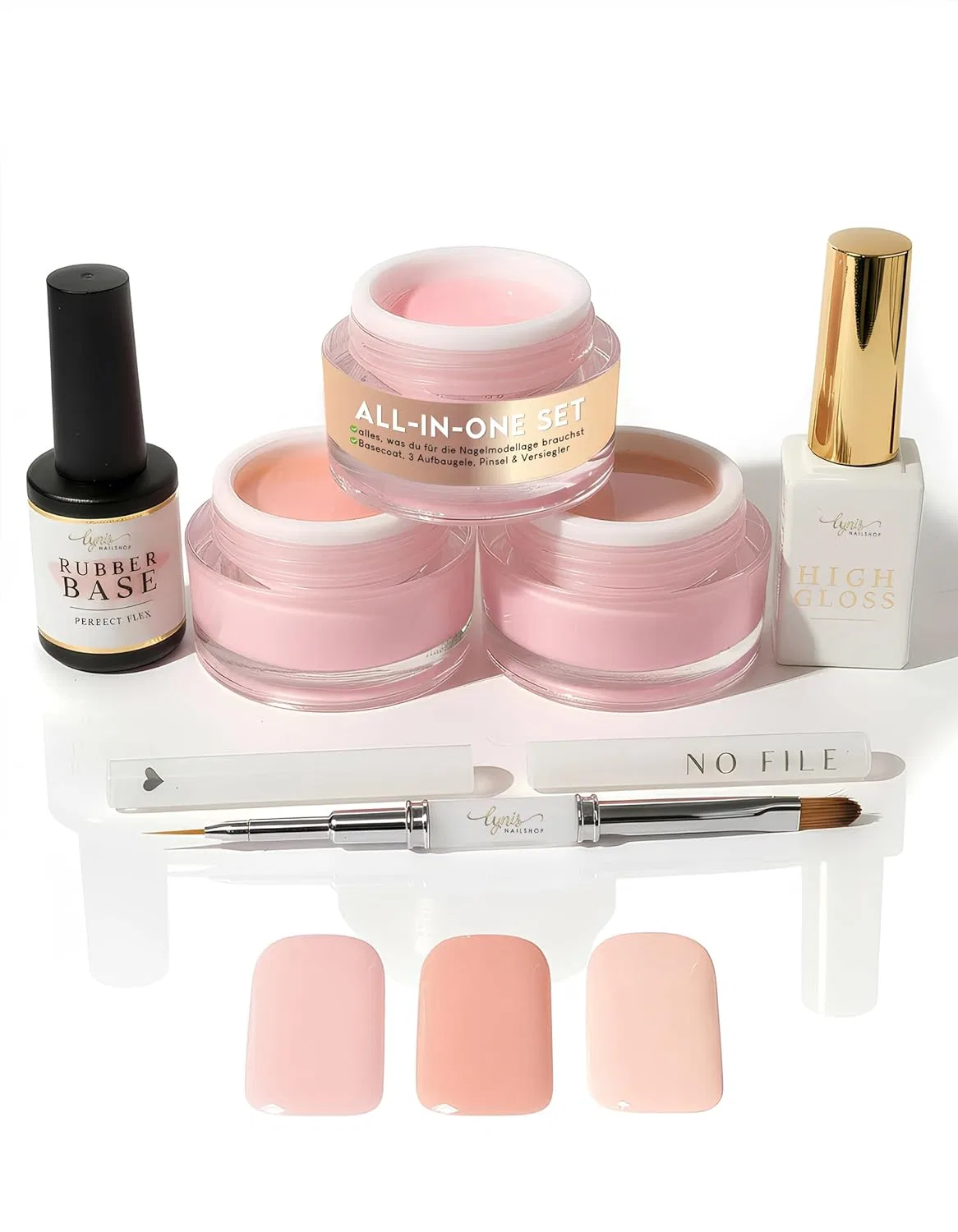 Набор гелей для наращивания ногтей «No File Builder Gel BLOSSOM» от Lynis-Nailshop.de Lynis Nailshop