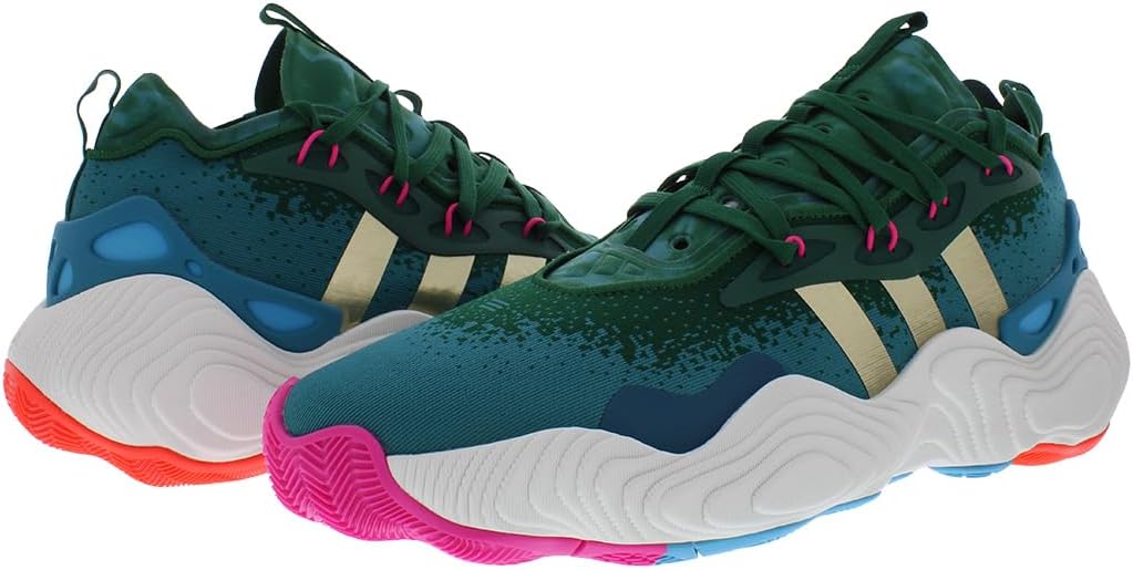 Кроссовки Adidas для взрослых, унисекс, модель Trae Young 3 Low, синий/зеленый/темно-зеленый — фото 3