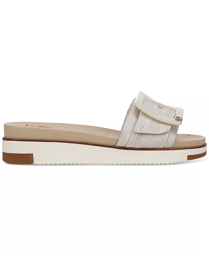 Женские босоножки-шлёпанцы Ariane на платформе с пряжкой Sam Edelman, серый — фото 2