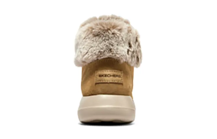 Зимние ботинки Skechers с мехом на шнуровке, коричневый — фото 4
