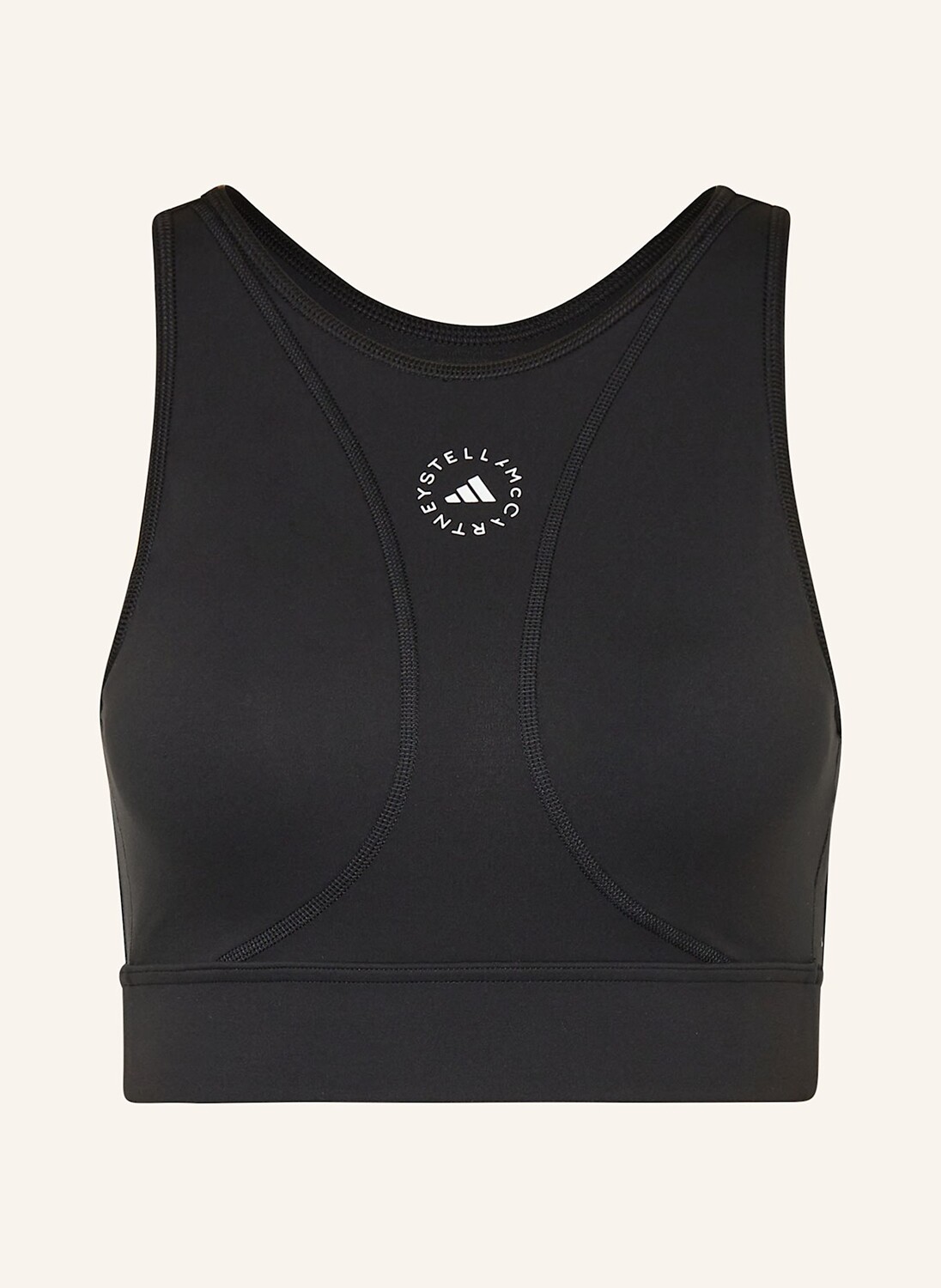 

Спортивный бюстгальтер truestrength power adidas by Stella McCartney, черный
