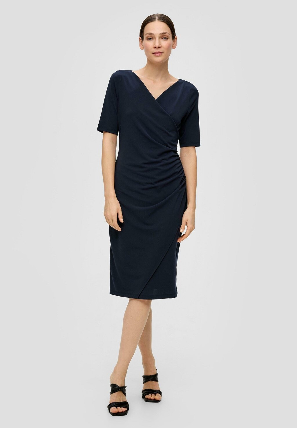 

Платье повседневное KLEID MIT ALL-OVER-MUSTER s.Oliver BLACK LABEL, цвет navy