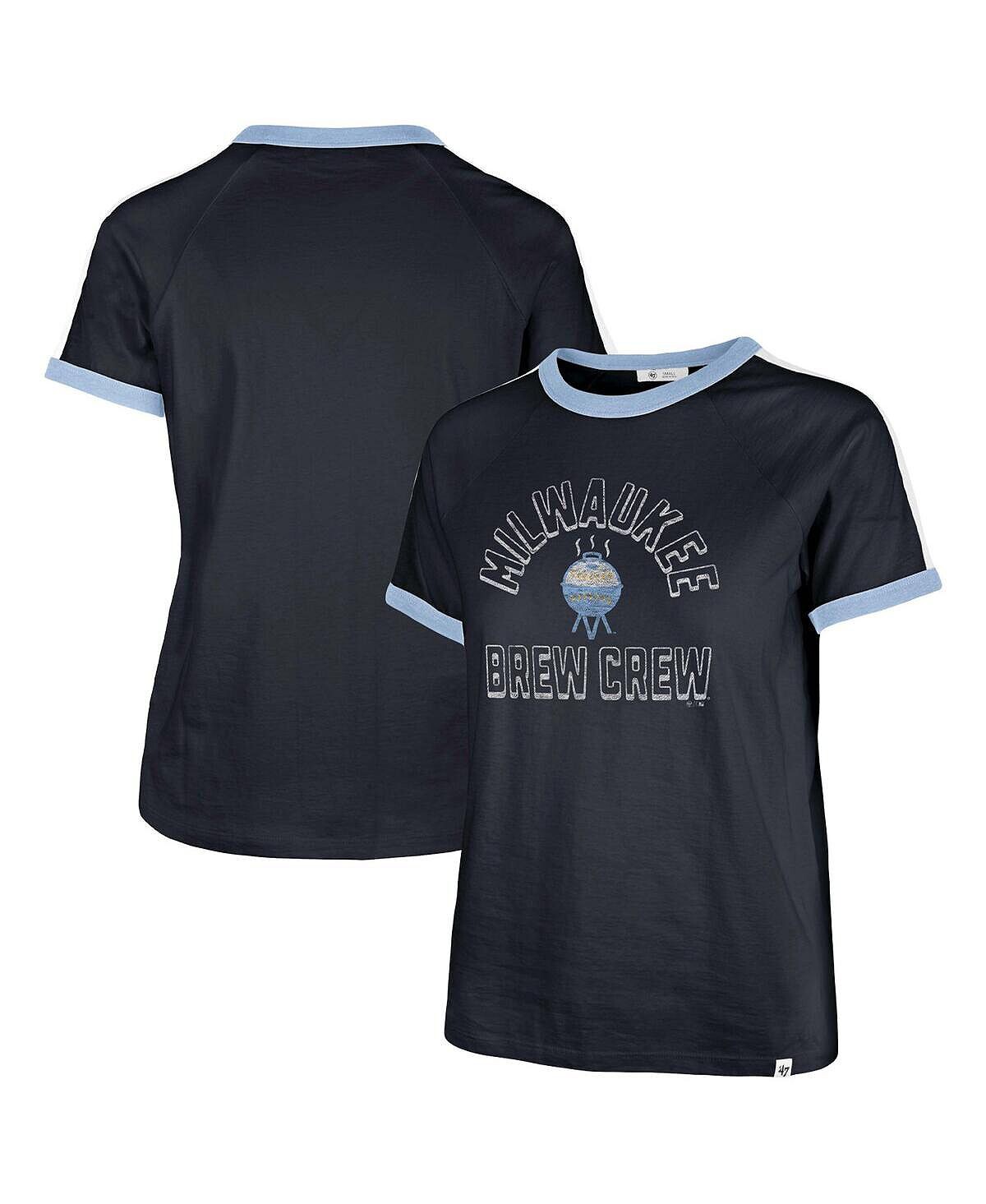 

Женская темно-синяя футболка Milwaukee Brewers City Connect Sweet Heat Peyton '47 Brand, темно-синий