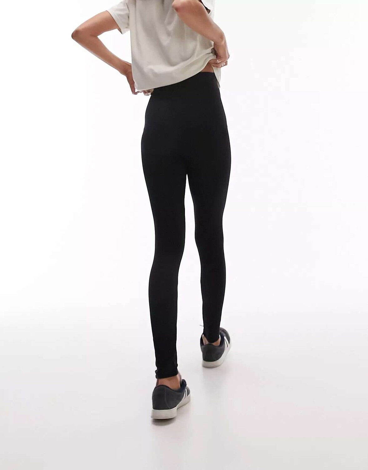 

Черные леггинсы с высокой талией Topshop