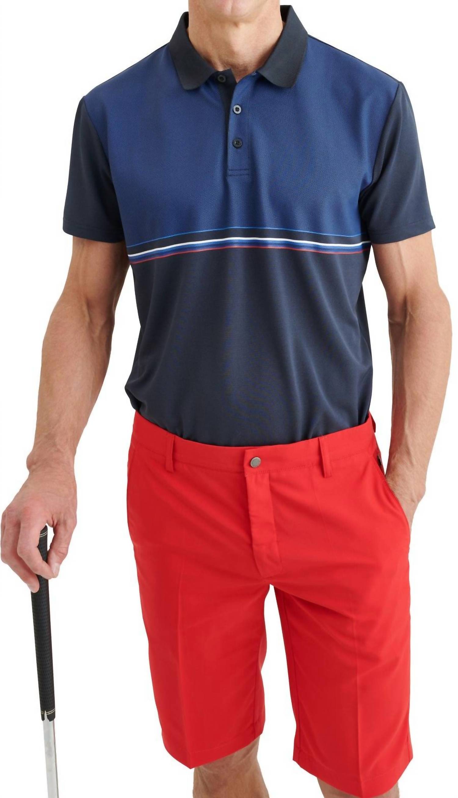 

Мужское поло Burnham темно-синего цвета Abacus Sportswear US