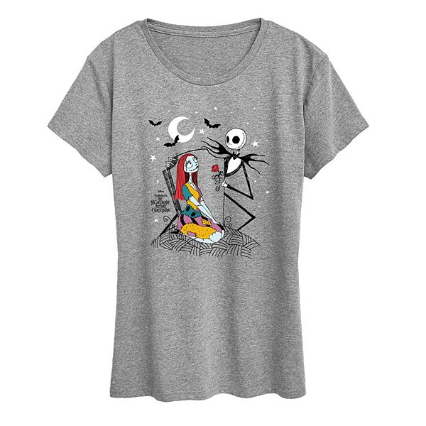 

Футболка с принтом Jack & Sally из «Кошмара перед Рождеством» Disney, Heather Gray