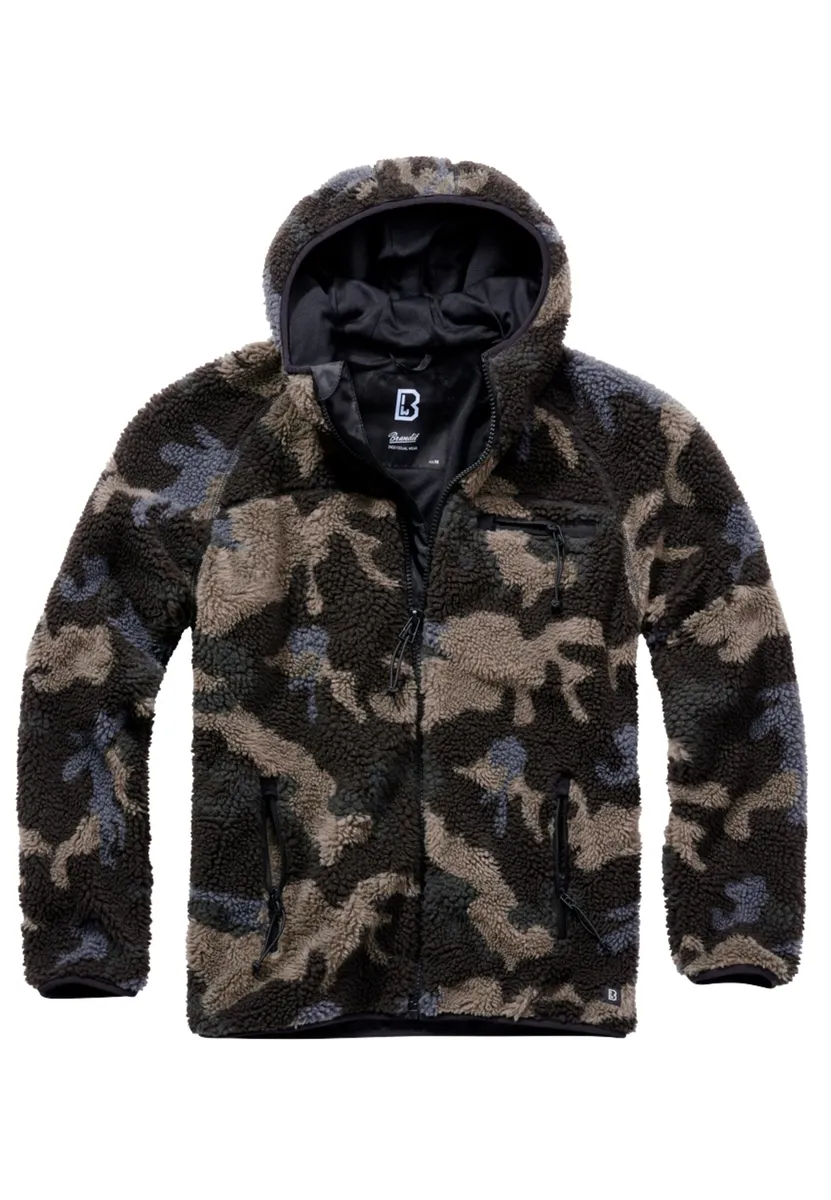 

Анорак Brandit "Мужская рабочая куртка Teddy Fleece Jacket" (1 шт.), с капюшоном, цвет Darkcamo