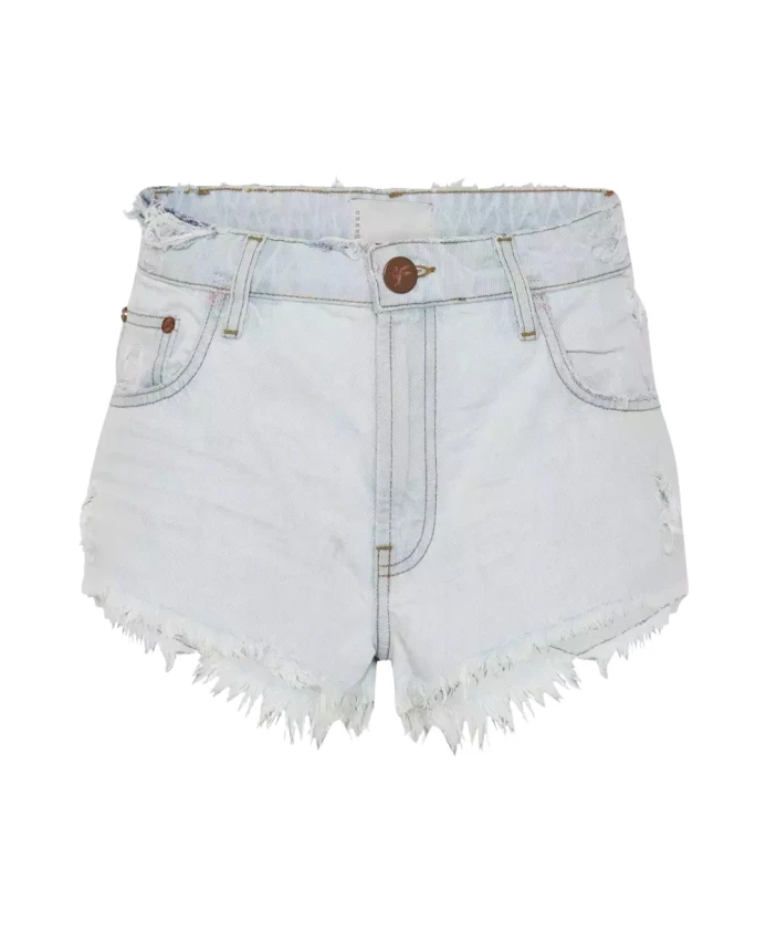 

Джинсовые шорты с высокой талией One Teaspoon, синий