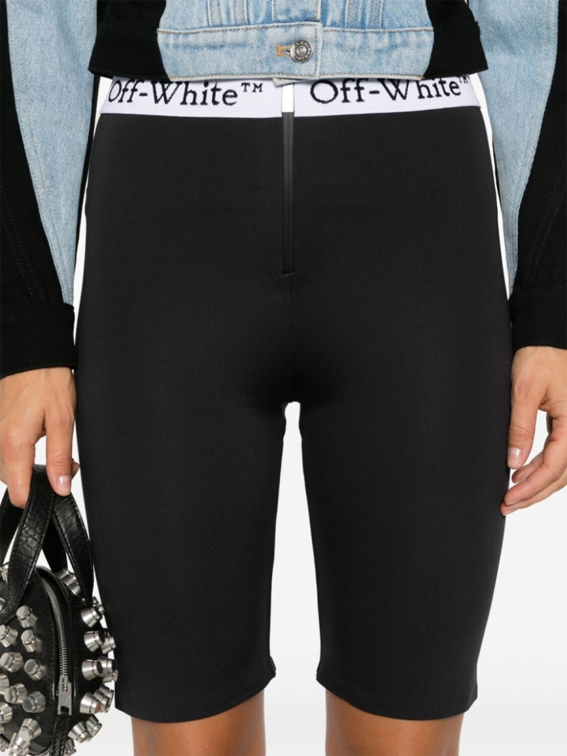 Шорты Off-White с логотипом на поясе, черный — фото 4