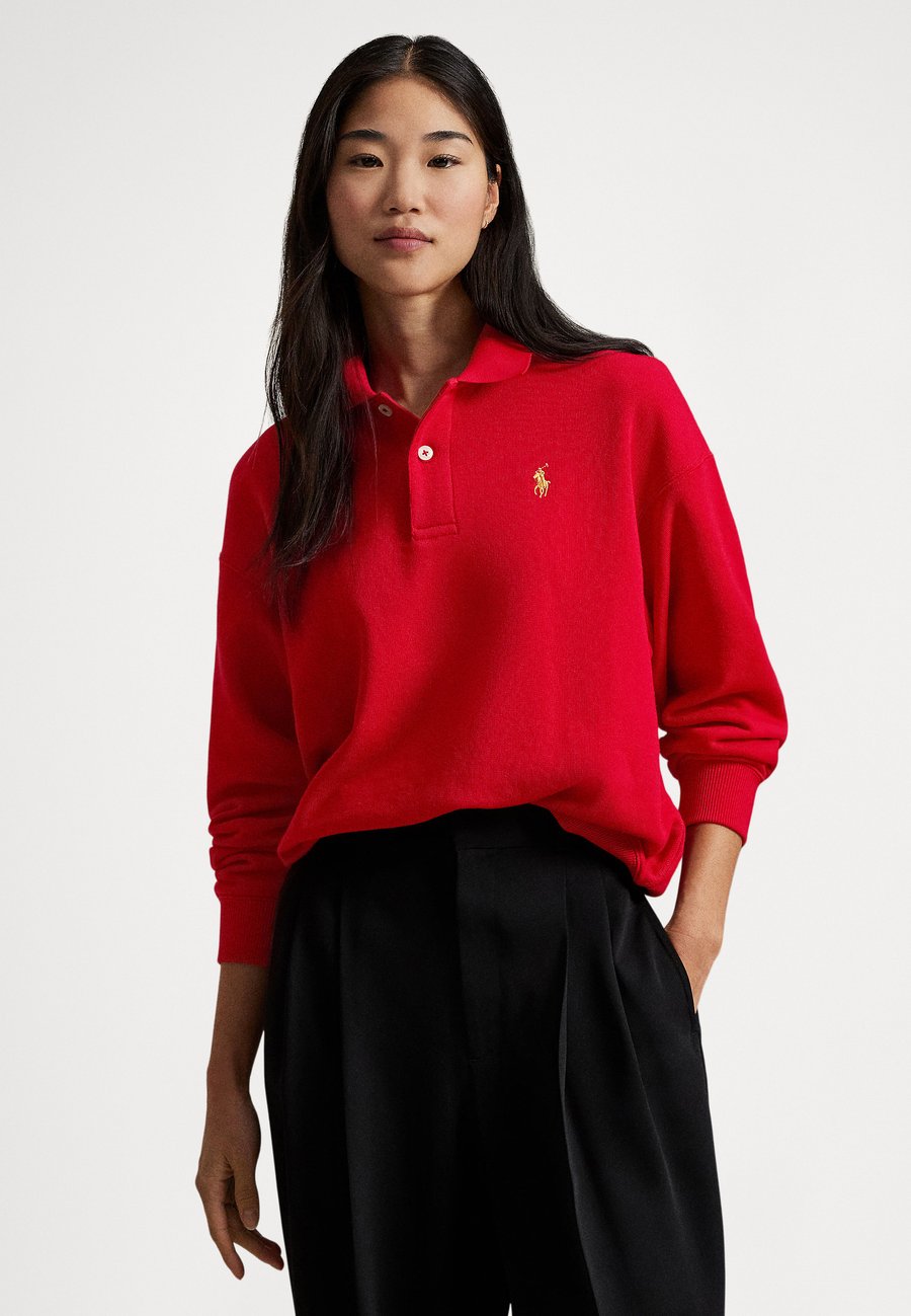 

Топ Polo Ralph Lauren LIGHTWEIGHT FLEECE LONG-SLEEVE POLO, Red