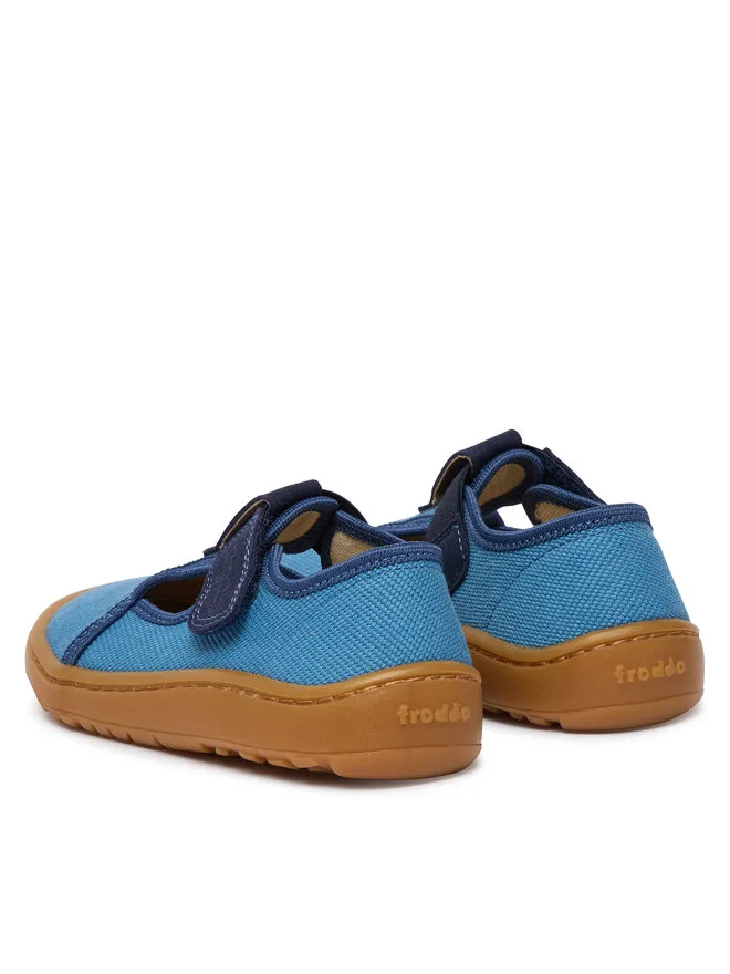 Froddo Т-образные домашние тапочки Barefoot Canvas G1700439-1 S, синие — фото 3