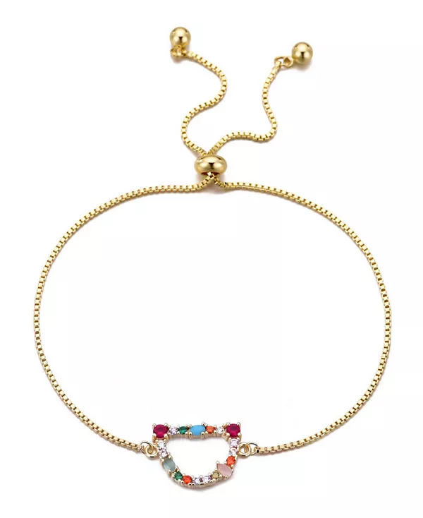 

Браслет-Боло с разноцветными золотыми камнями Adornia, multi-d