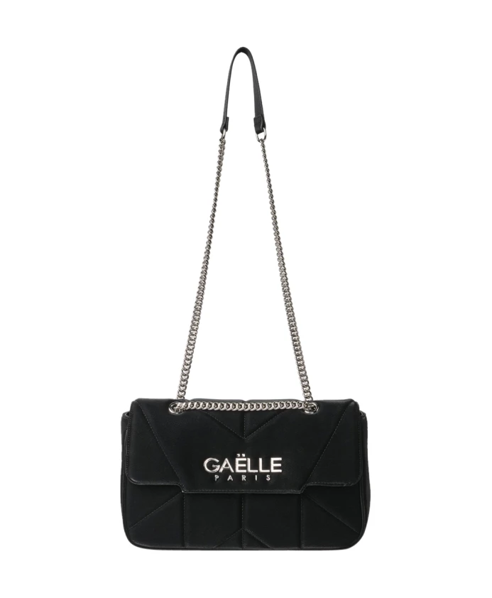 

Длинный плечевой ремень с металлическим логотипом Gaã«Lle Paris, черный