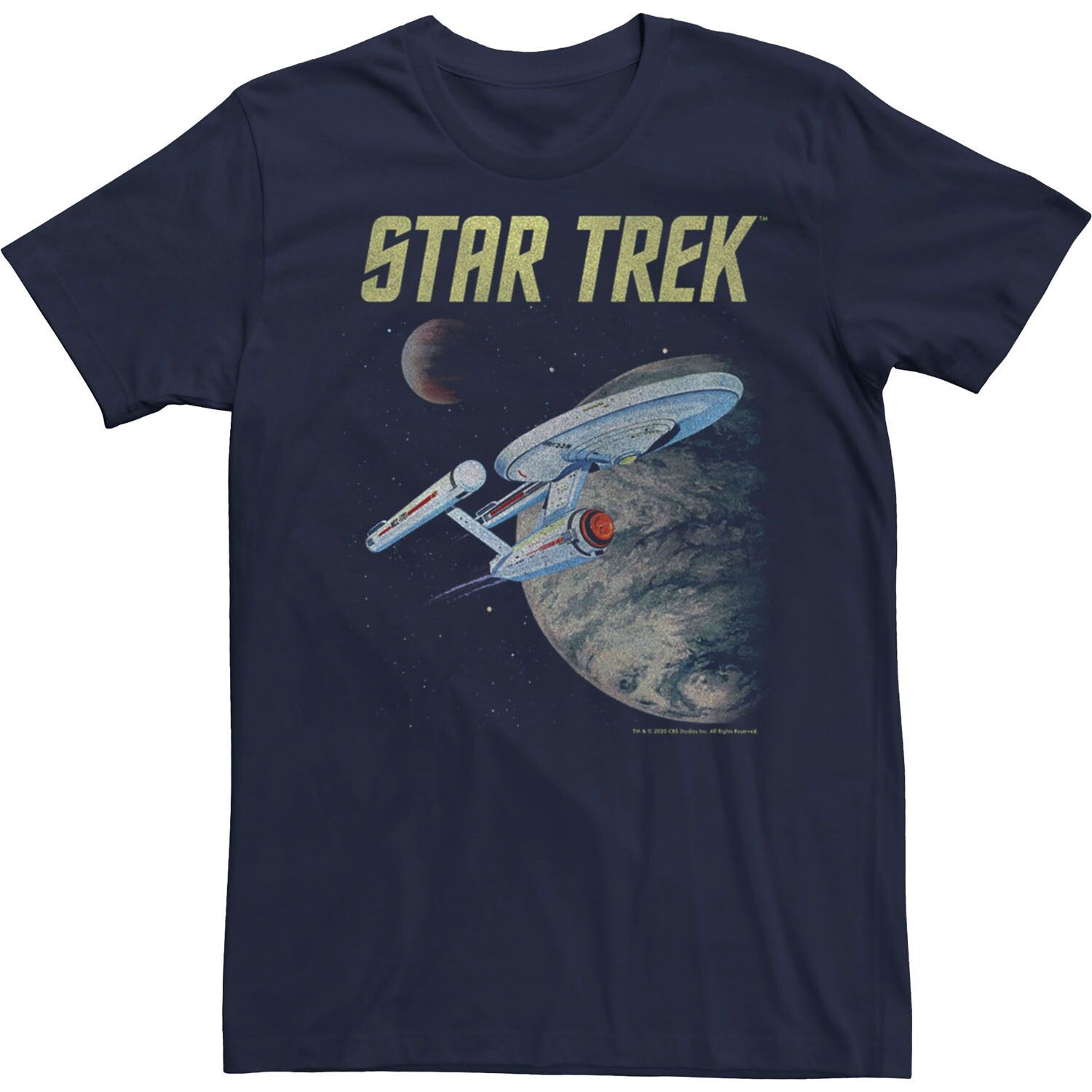 

Мужская футболка с плакатом Star Trek The Original Series Enterprise Licensed Character