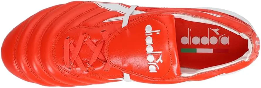 Мужские футбольные бутсы Diadora Brasil Elite Tech T Italy Lpx для твердого грунта с шипами - красные, красный — фото 3