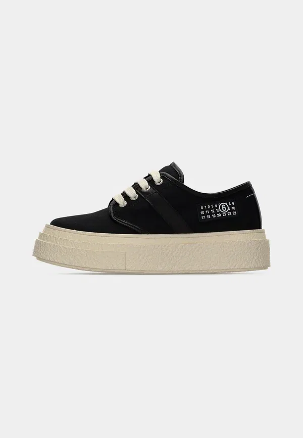 Кроссовки из кожи и текстиля Trainers Mm6 Maison Margiela, черный — фото 2