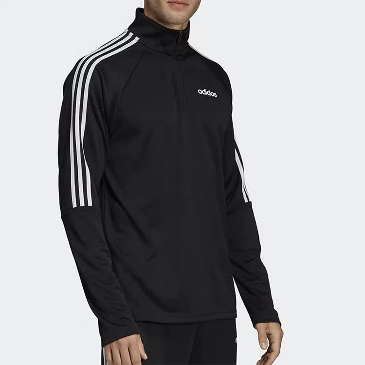 Свитшот с воротником Casual up-collar Adidas, черный — фото 3