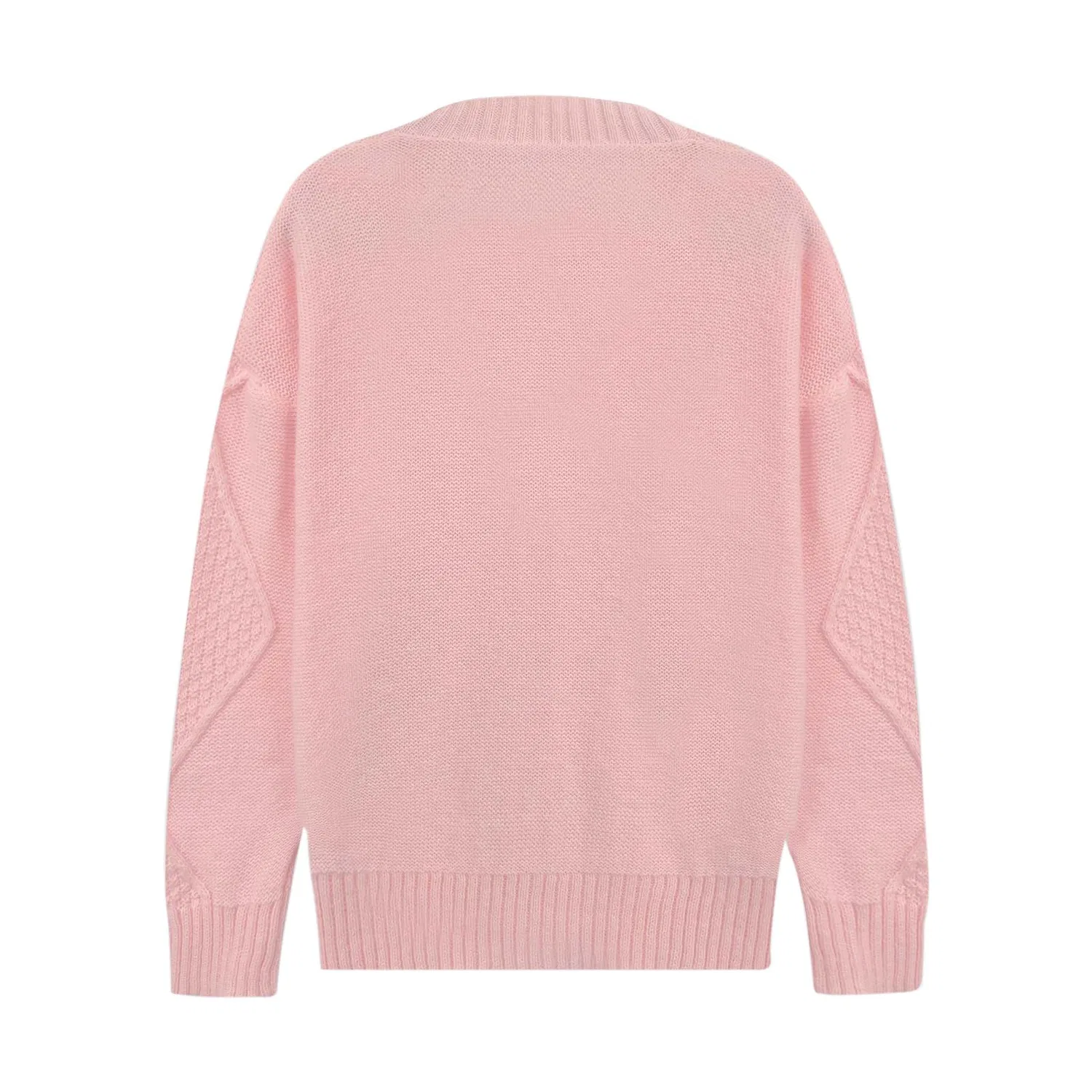 Женский кардиган с длинным рукавом, модель Cardigan da donna a maglia grossa, Rosso — фото 4