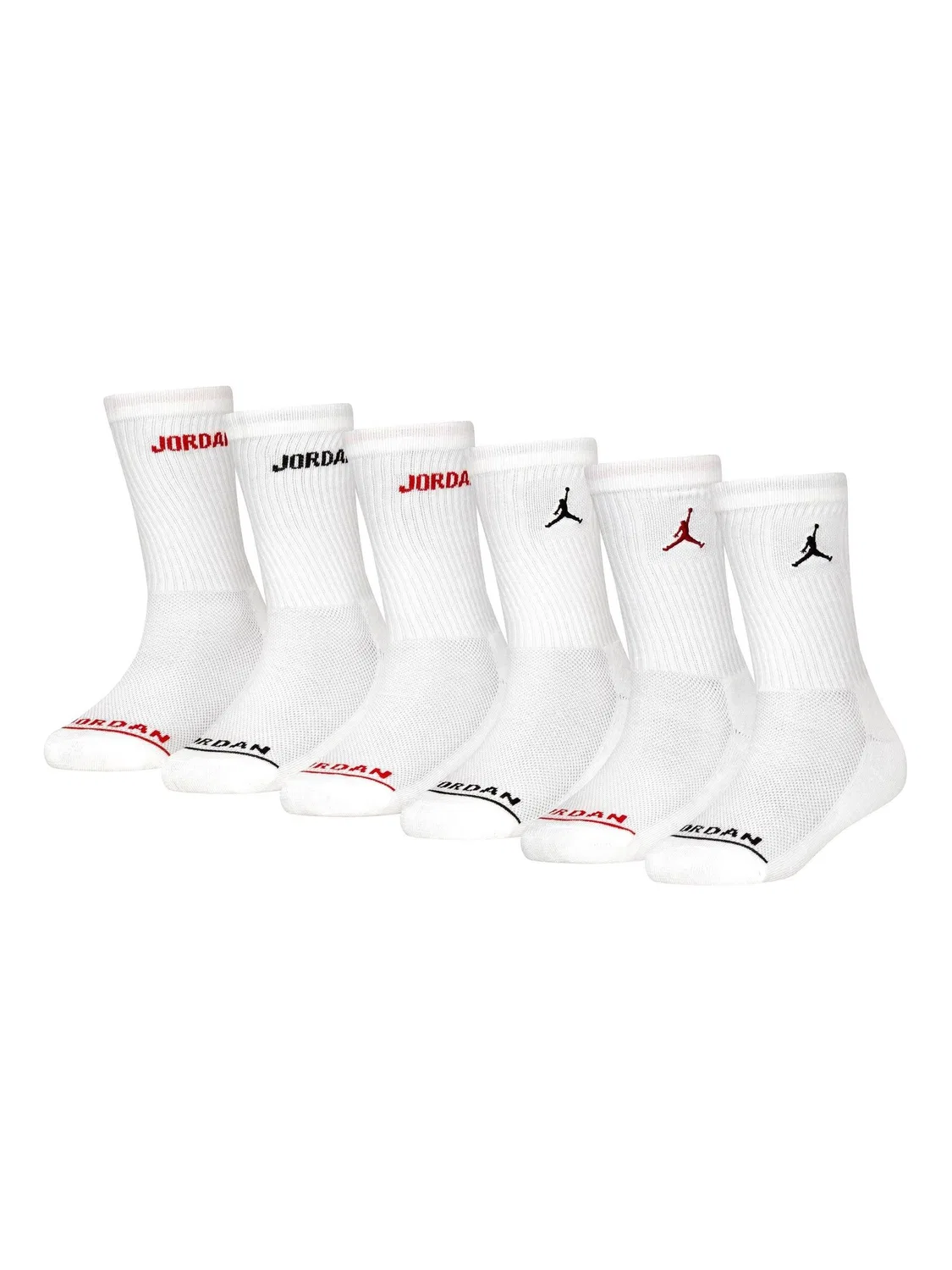 Носки спортивные Jordan White Legend Crew, 6 пар, белый