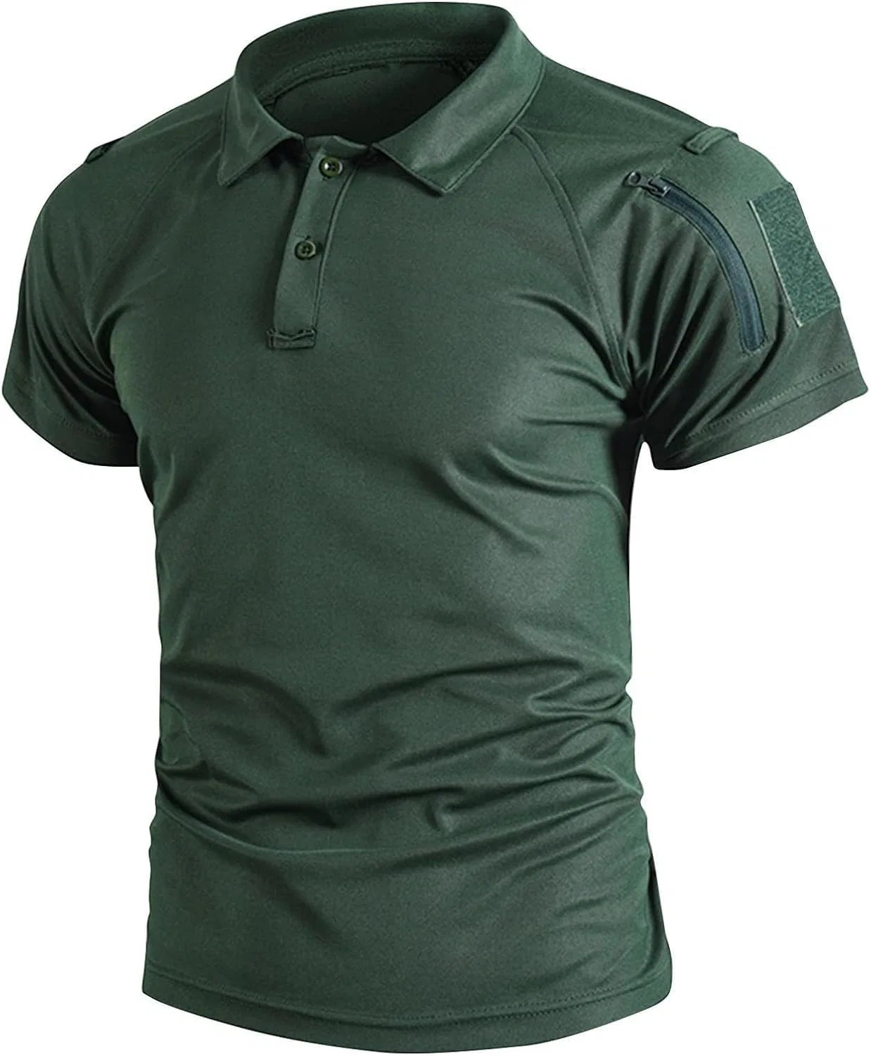 Мужская тактическая футболка с влагоотводящей тканью, Army Green — фото 4
