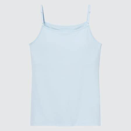 Топ-бра Uniqlo Girls Airism Cotton Camisole, голубой - фото