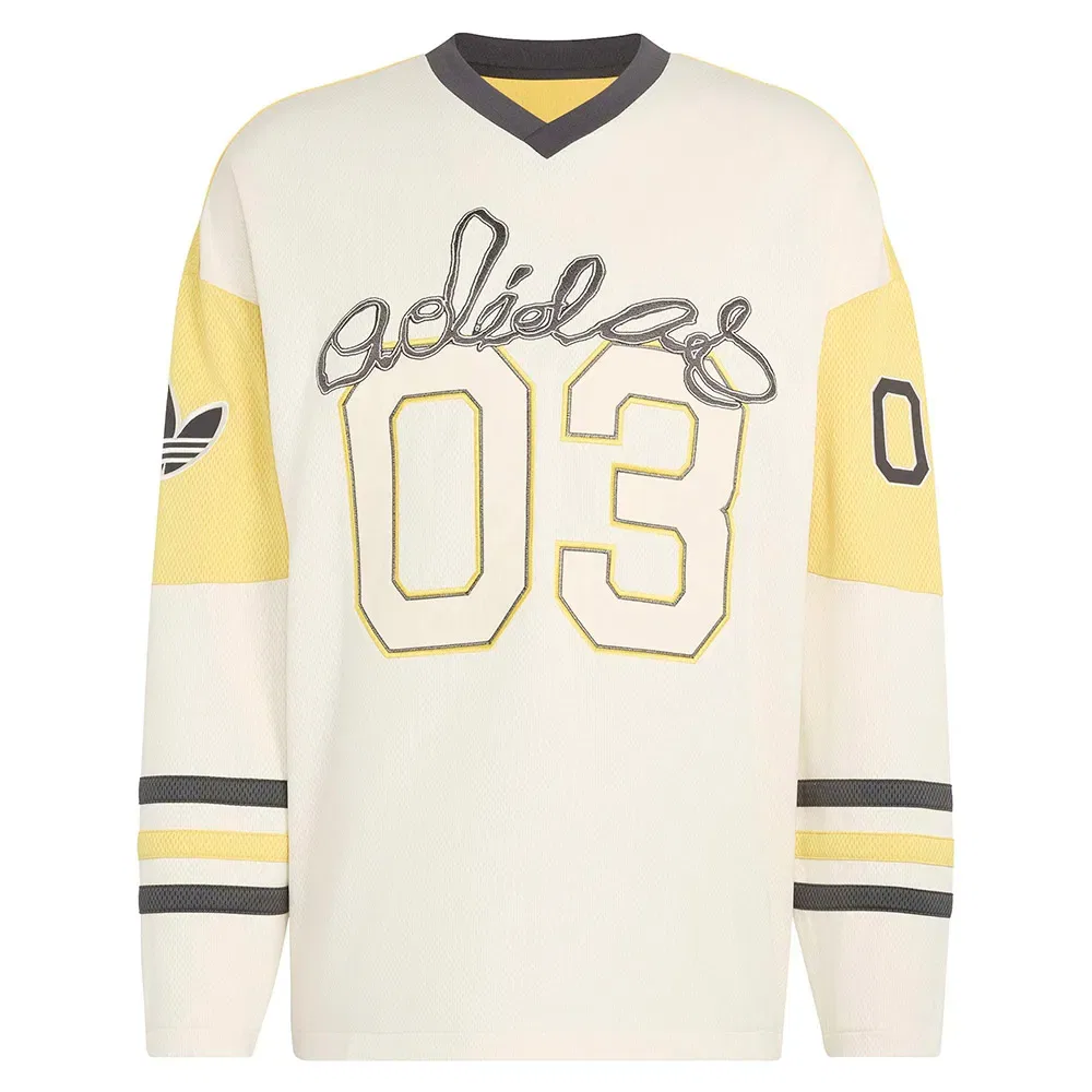 Футболка с длинным рукавом Hockey Adidas Originals, бежевый