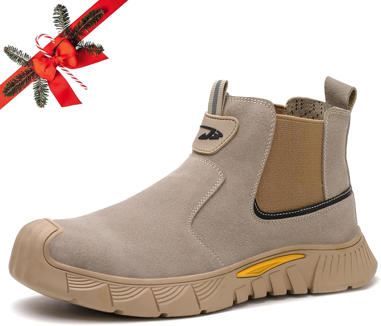 

Ботинки Hogent для сварщиков для мужчин, слипоны с металлическим носком, мягкие и удобные защитные ботинки, неразрушимые, пробоностойкие строительные ботинки для мужчин, защитная обувь с носком для сварщиков, хаки