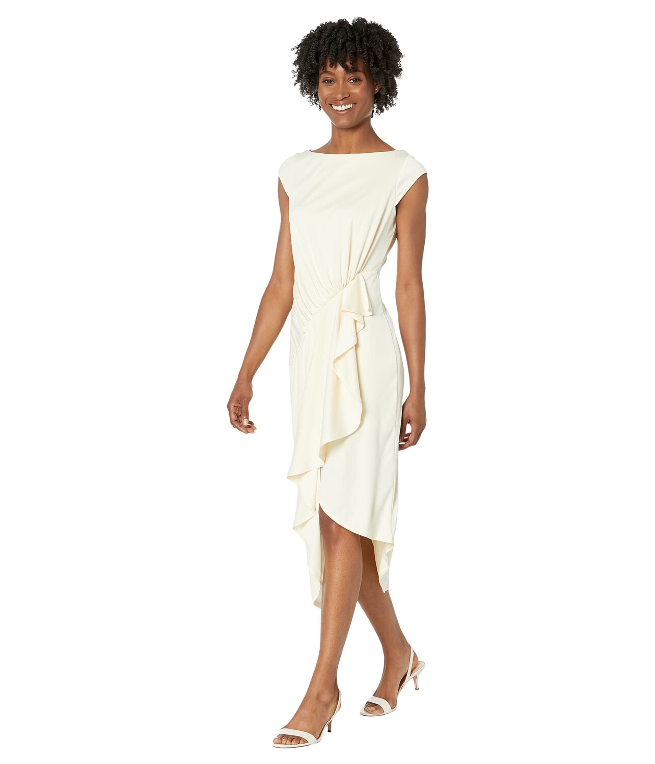 

Платье Maggy London, Petite Midi Dress with Cap Sleeves