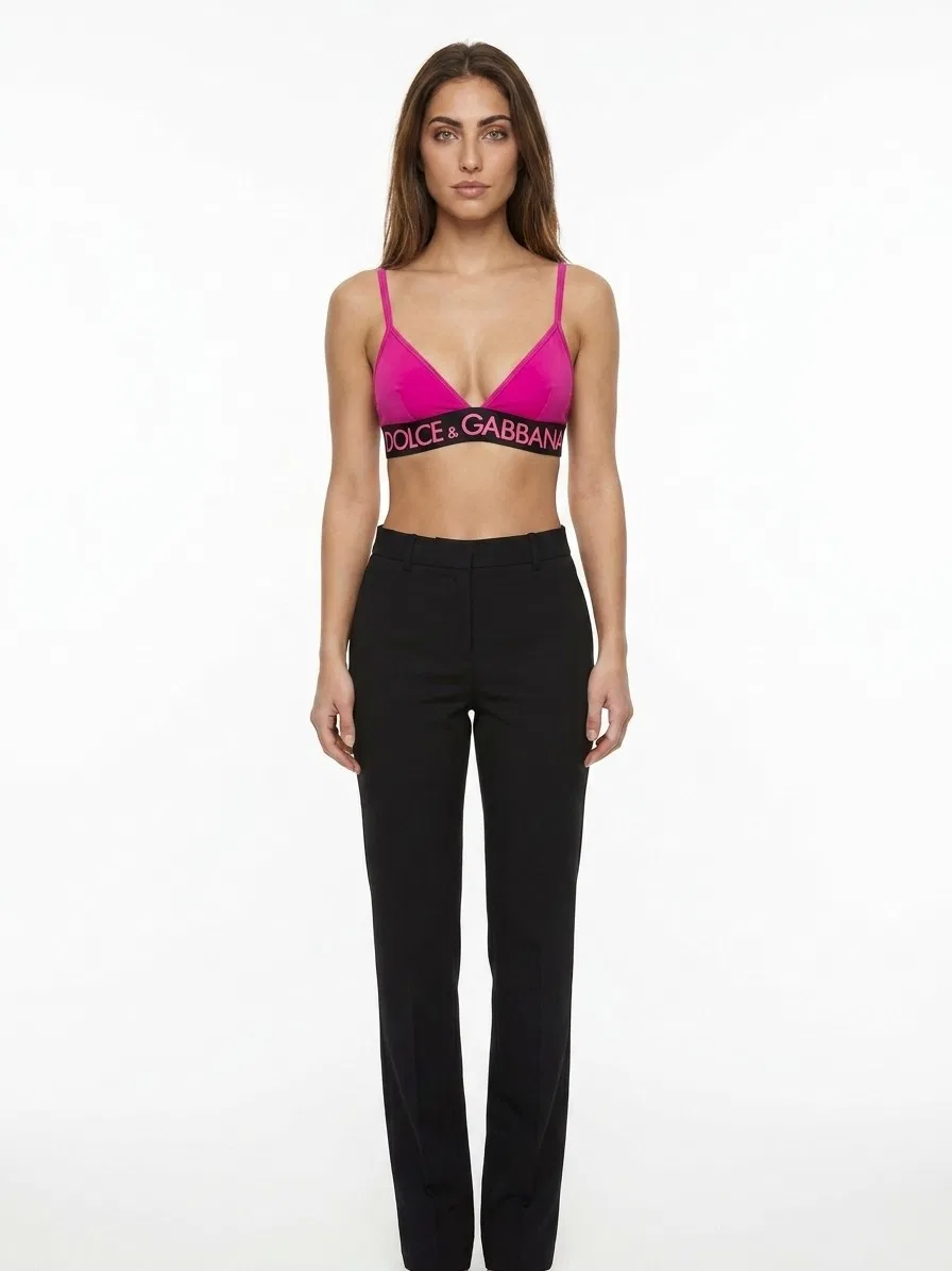 Женская футболка без рукавов Fuchsia Elastane Sleeveles T-Shirt Dolce & Gabbana, Fuchsia