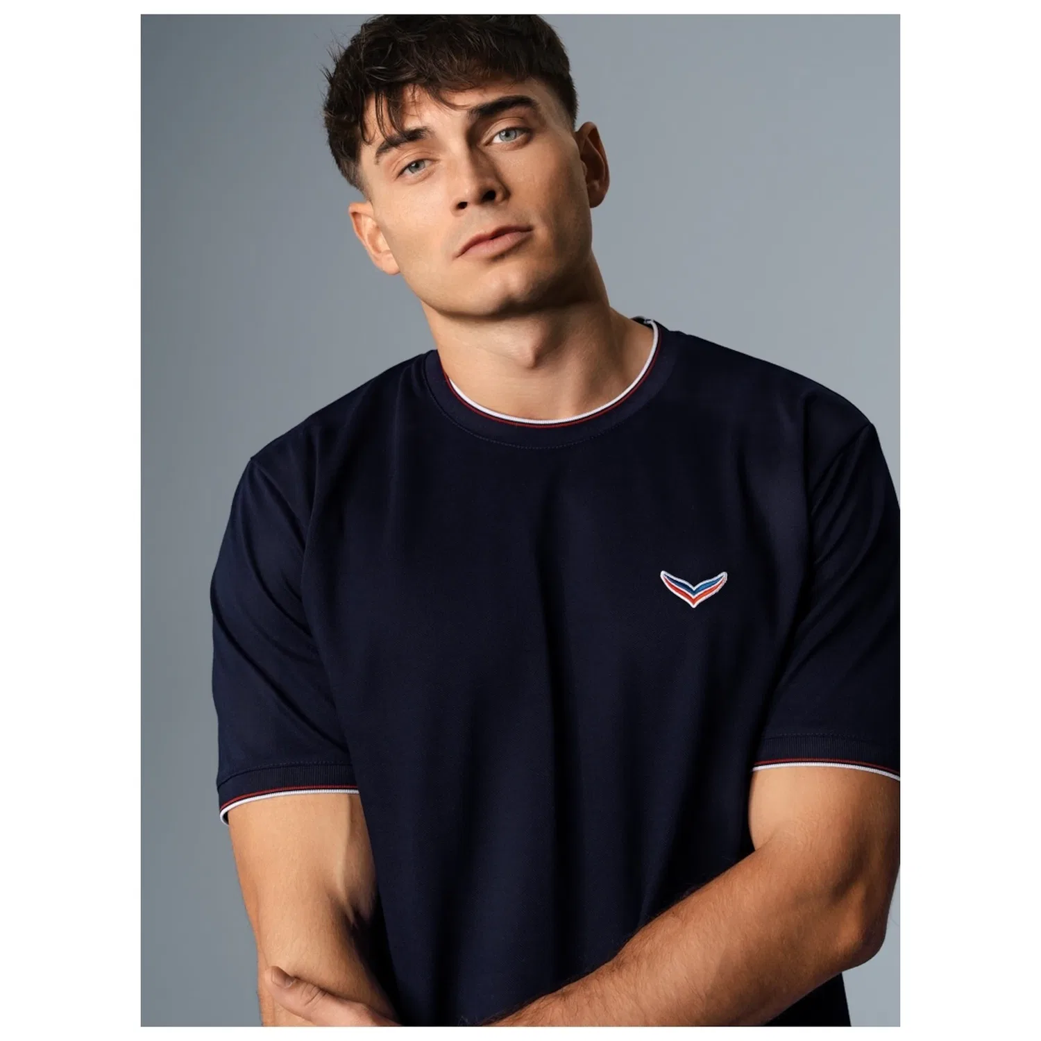Детская хлопковая футболка пике Trigema, Navy