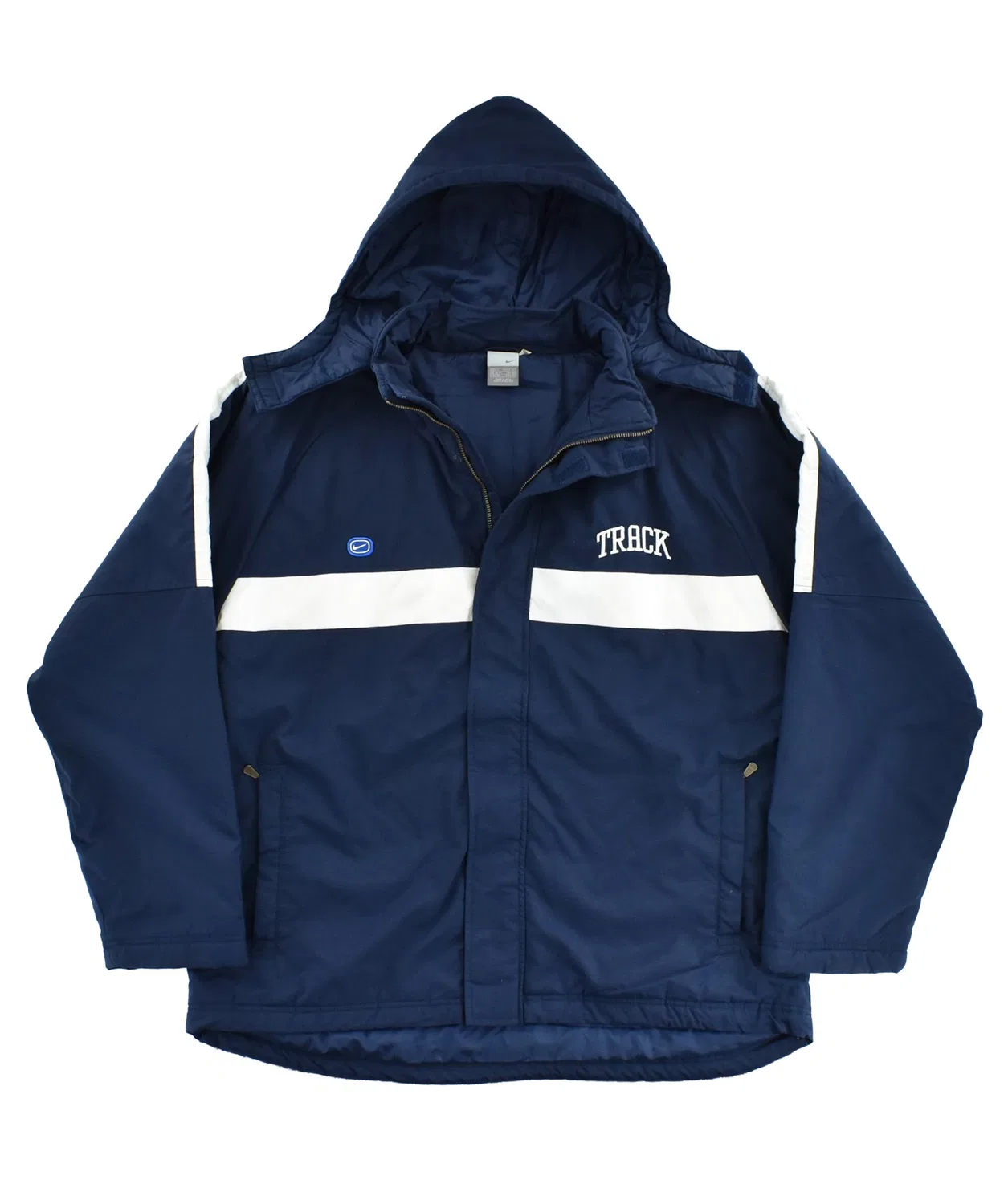 Мужское худи с капюшоном и принтом NIKE Track, Navy