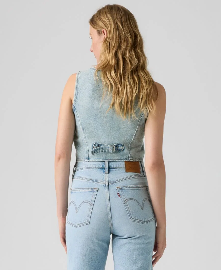 Жилет женский хлопковый с V-образным вырезом Levi's, Summer Job — фото 4