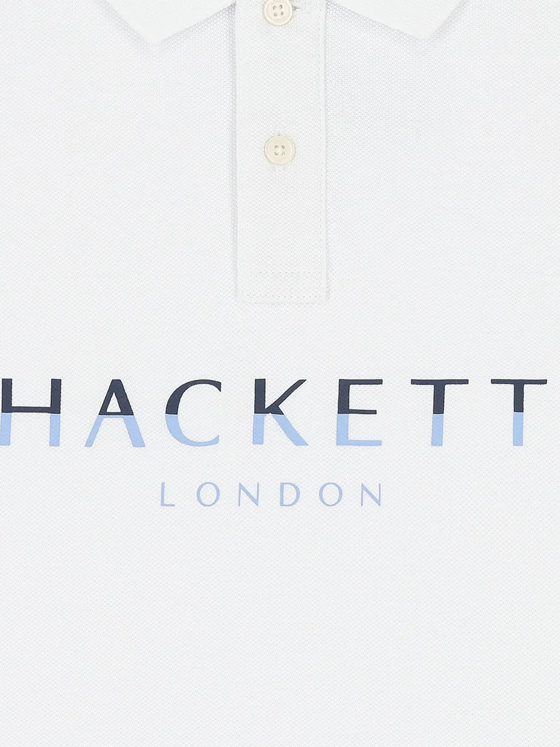 Поло с логотипом в белом цвете Hackett, белый — фото 2