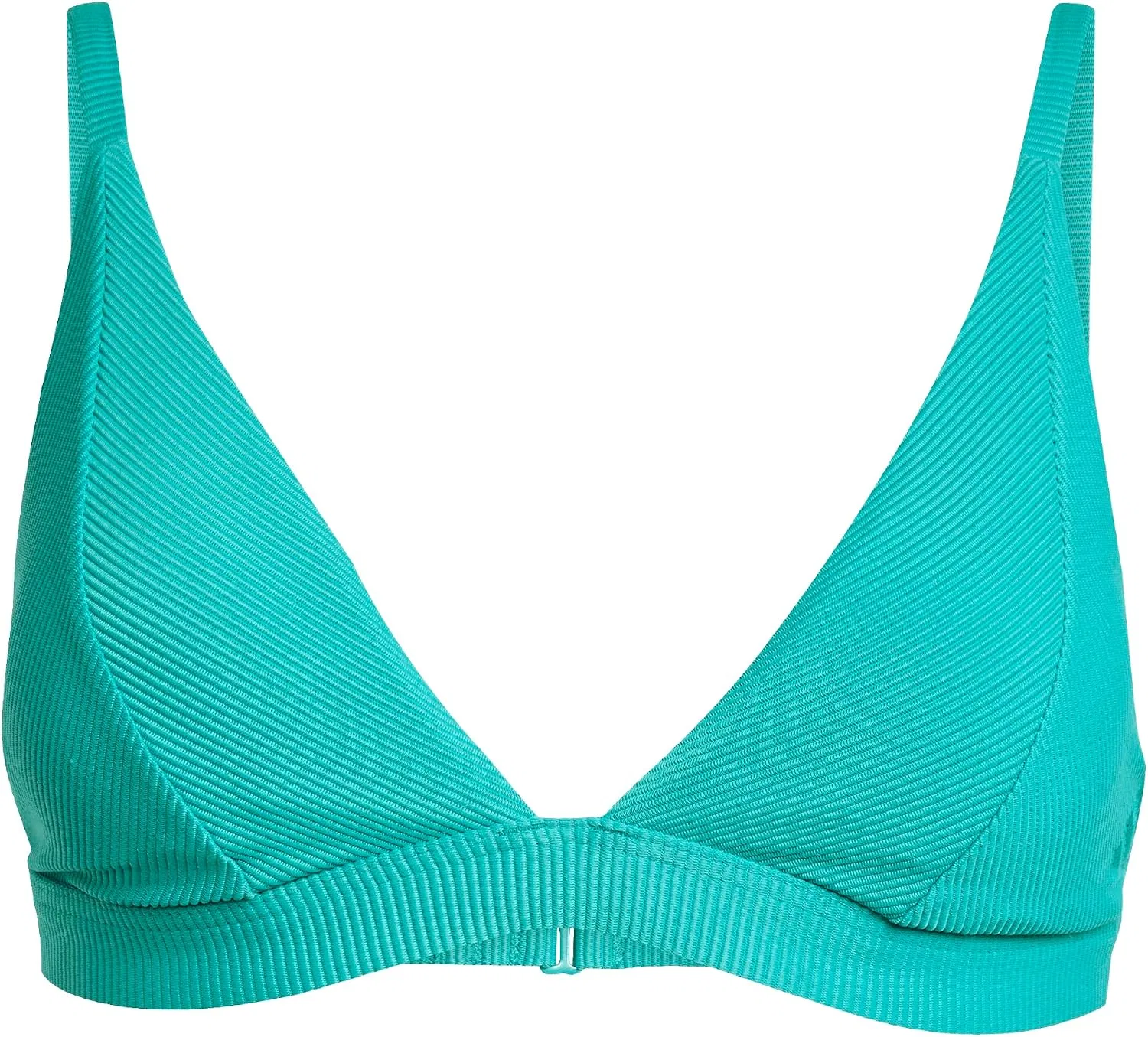 Женский бикини-топ ребристый треугольный adidas, Pure Teal — фото 4