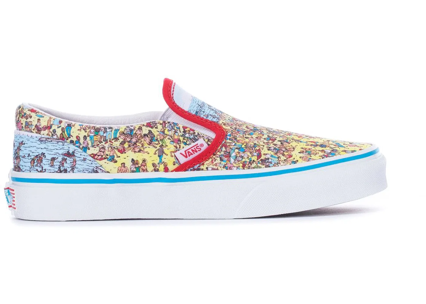 Детские кеды с принтом Vans Classic Slip-On Vans, Find Steve/Beach