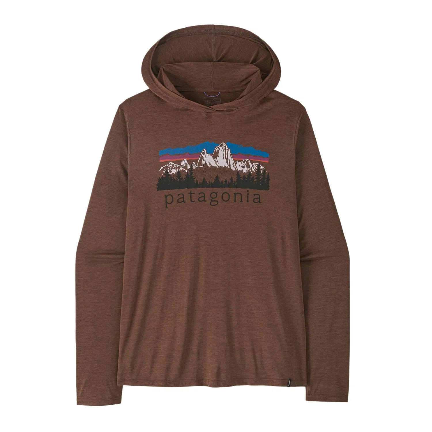 Мужская быстросохнущая футболка с капюшоном Capilene Quick Dry Patagonia, Bermuda Brown/Light Bermuda Brown X-Dye