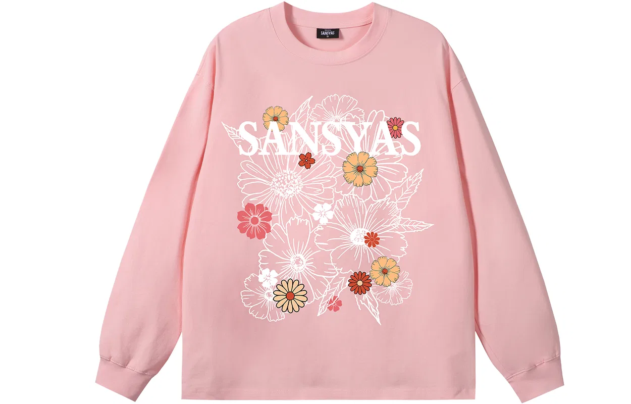 Детская футболка с круглым вырезом Straight Fit Pink SANSYAS
