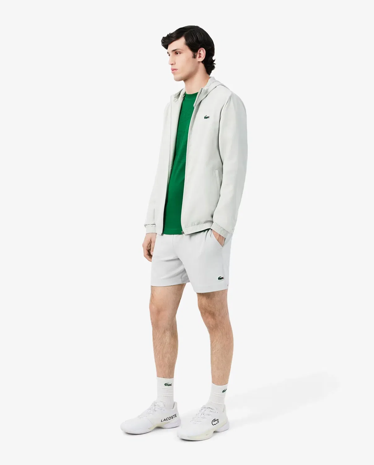 Мужская футболка спортивная с принтом Lacoste, Verde — фото 4