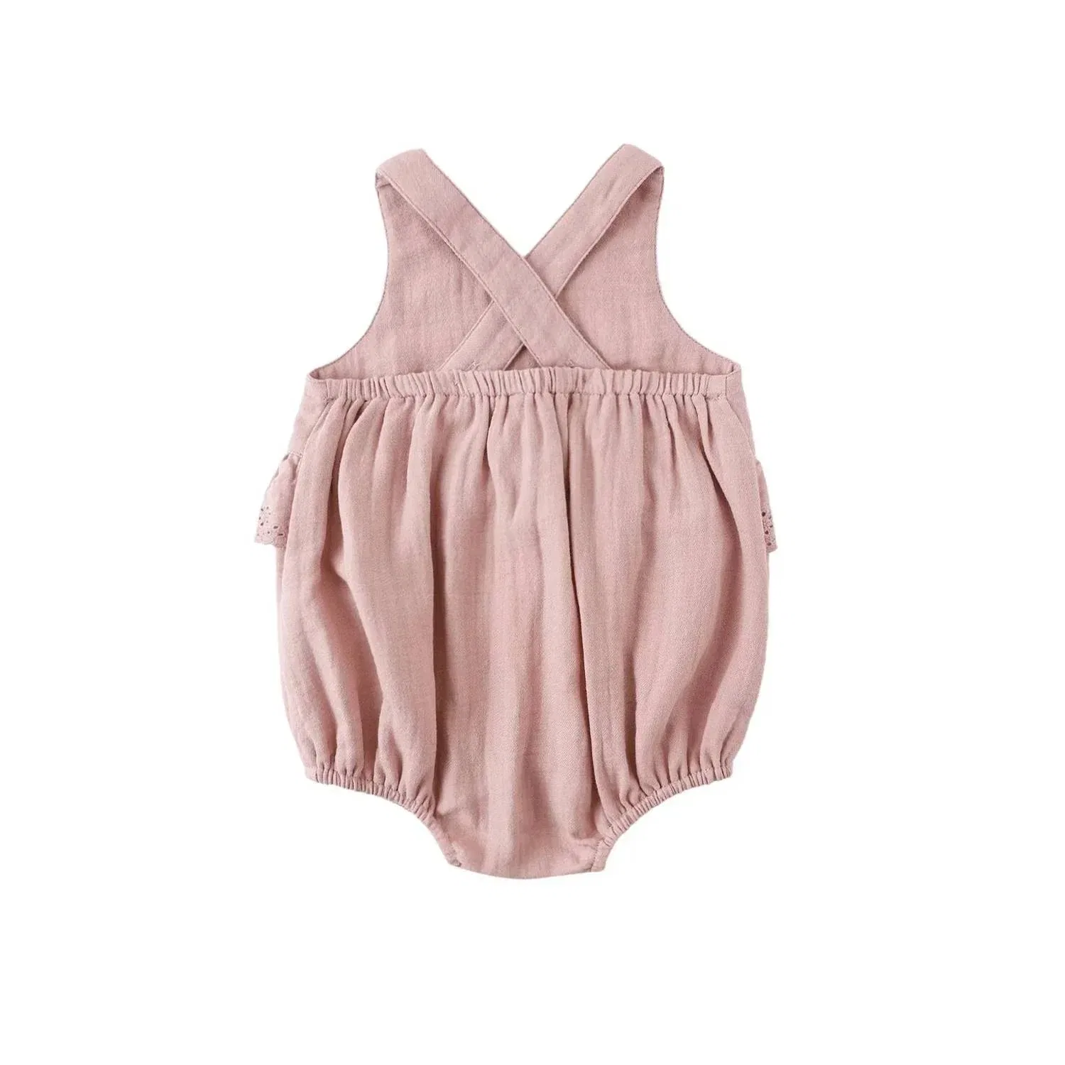Детский боди-комбинезон для девочек с оборкой Penny Romper Quincy Mae, Mauve — фото 2