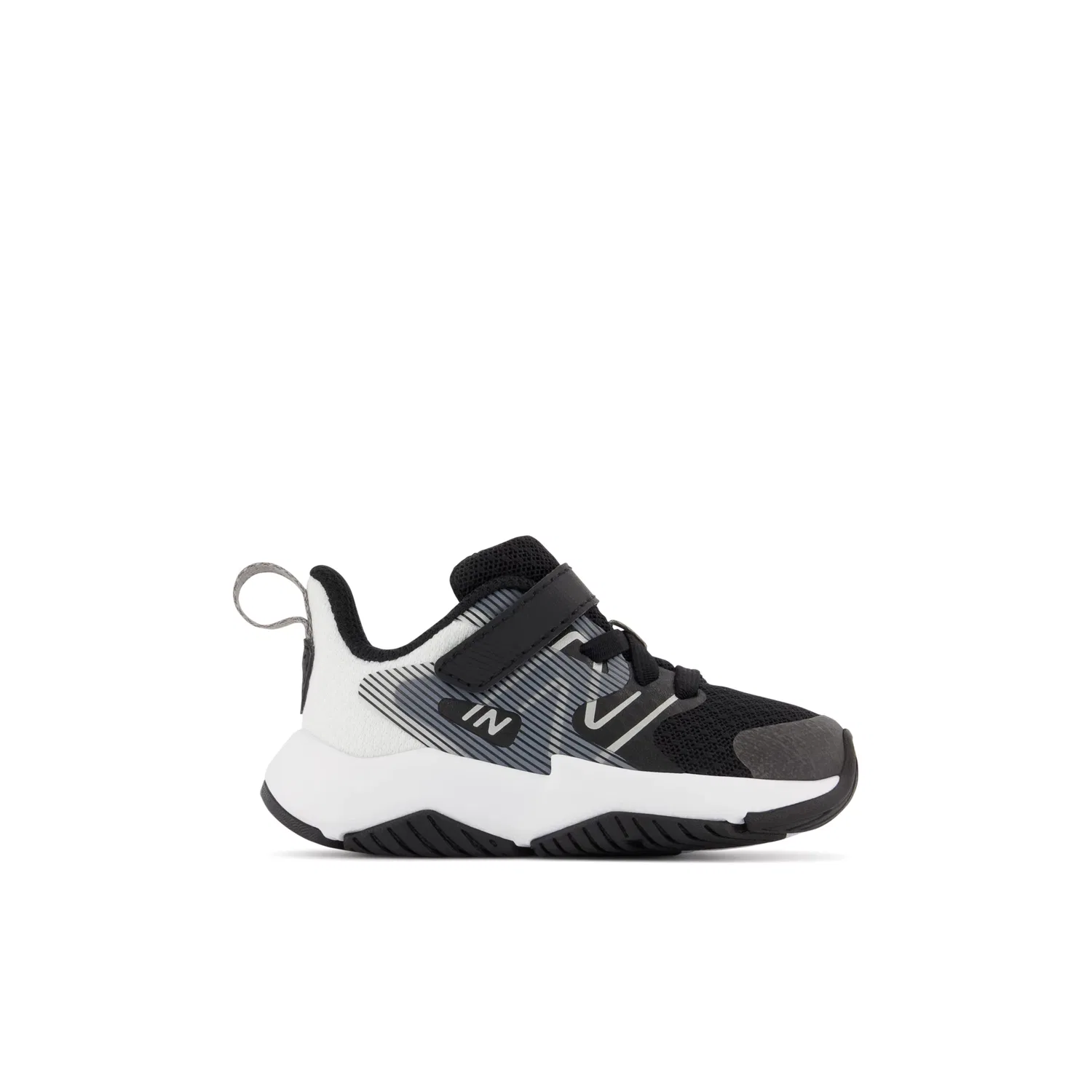 Детские кроссовки на шнурках с верхней застежкой Rave Run v2 New Balance, Black With White