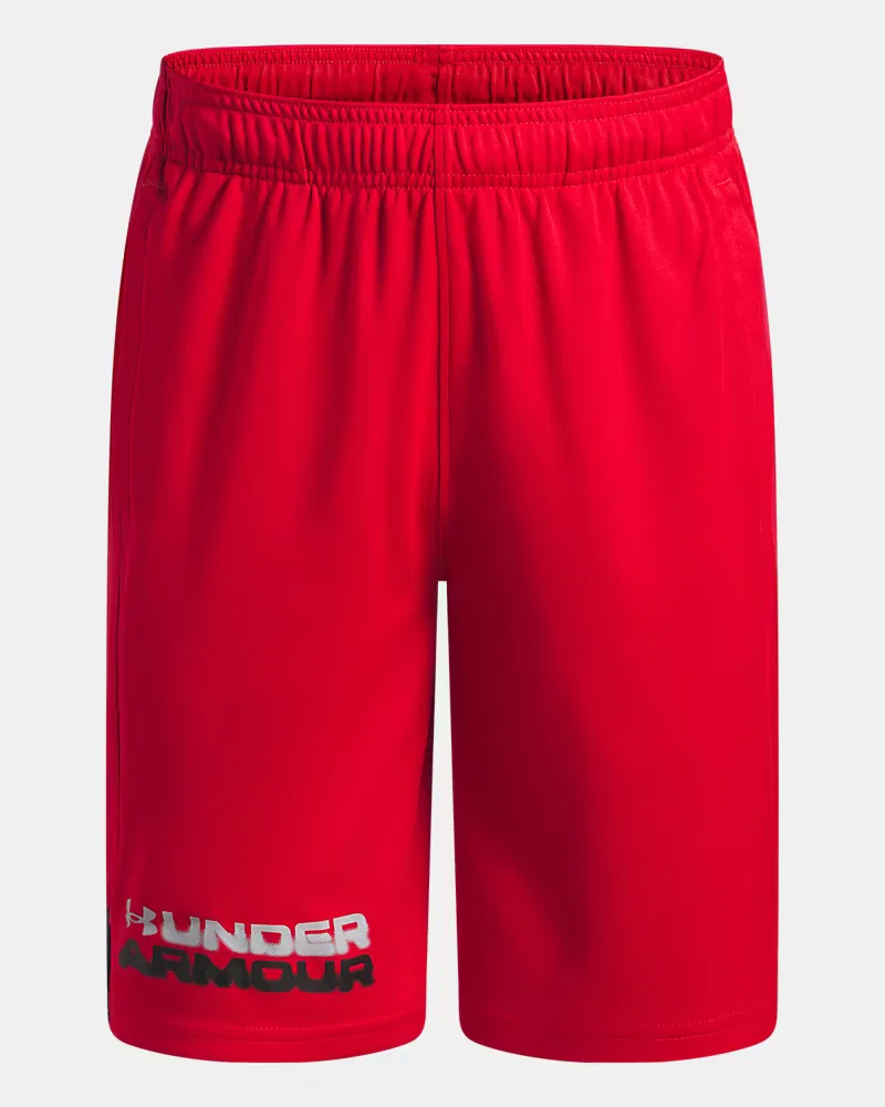 Шорты 20,3 см быстросохнущие UA Tech Graphic UnderArmour, Red/Black/Mod Gray