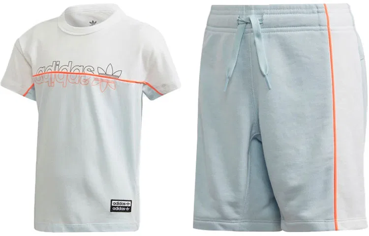Детский спортивный комплект Adidas Originals Letter Moderate, Light Sky Blue