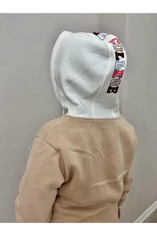 Детский спортивный костюм для девочек с принтом Esterella, Beige — фото 3