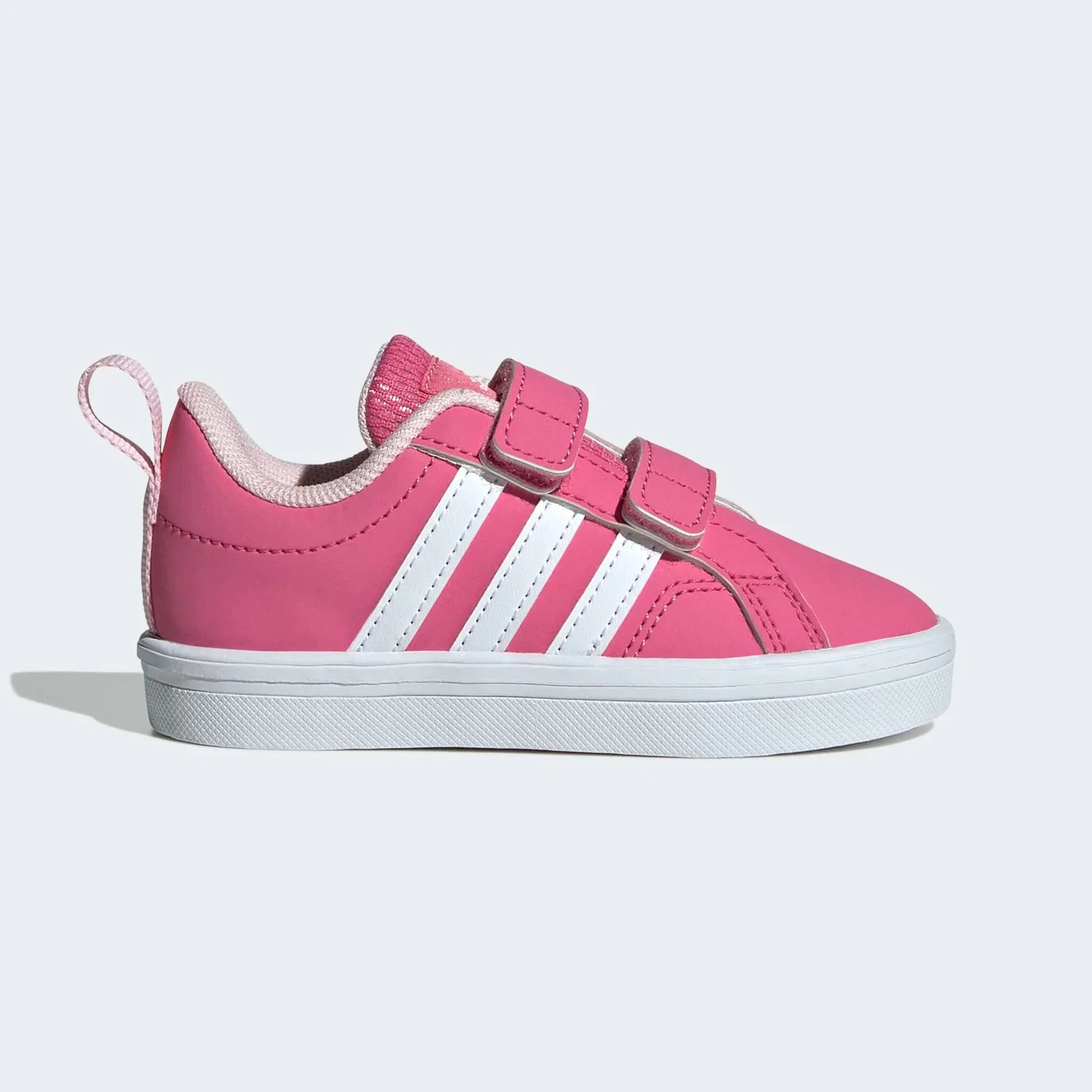 Детские кроссовки с липучками Adidas Sportswear, Pink/White — фото 2